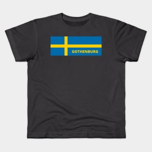 Gothenburg City in Swedish Flag Kids T-Shirt